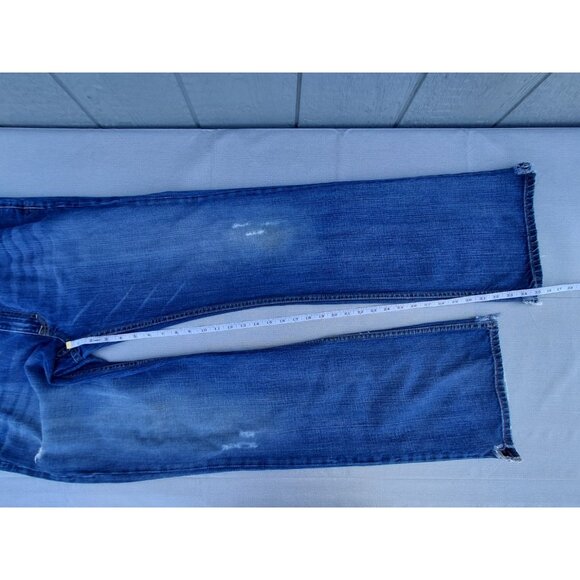 Vtg BKE Carson Jeans 36 X-Long Distressed Ripped Whiskered Denim Straight Leg - Picture 12 of 13